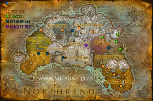 Cataclysm Northrend Archaeology Map